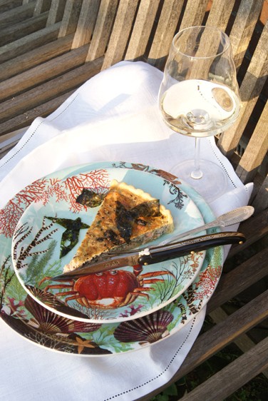 Zalm-Zeewier Quiche